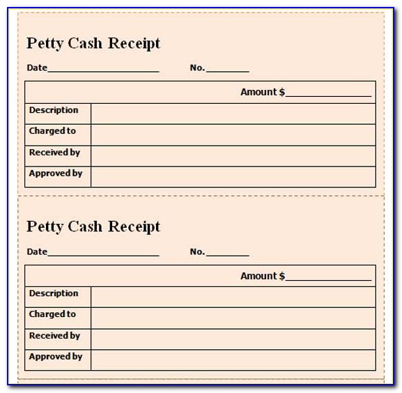 Petty Cash Receipt Form Free