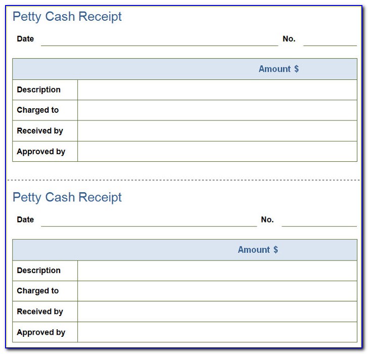 Petty Cash Receipt Format