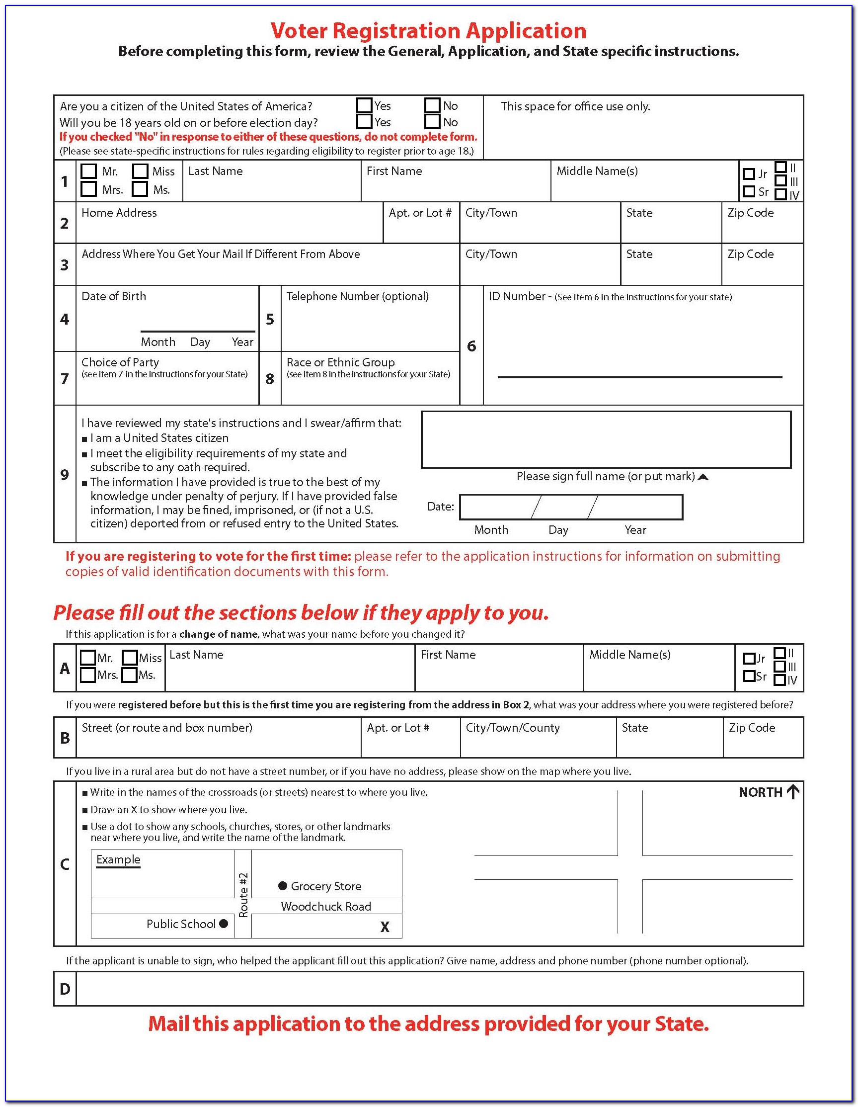 Postal Vote Application Form Australia