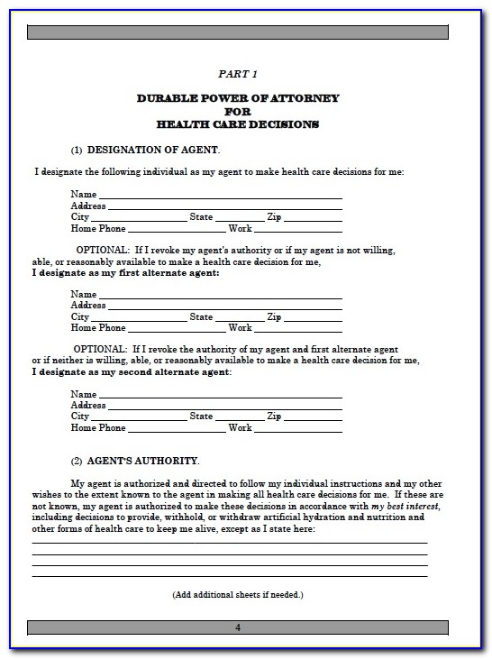 Power Of Attorney Form For Child Medical