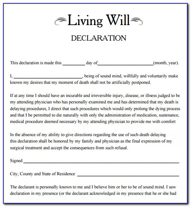 Printable Will Forms Free Uk