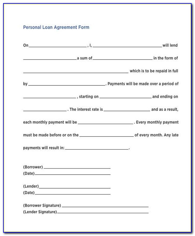 Private Loan Contract Sample