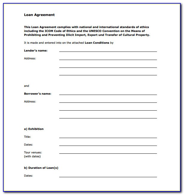 Private Loan Contract Template