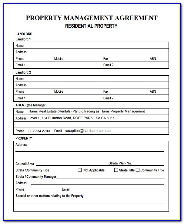 Property Management Forms Templates
