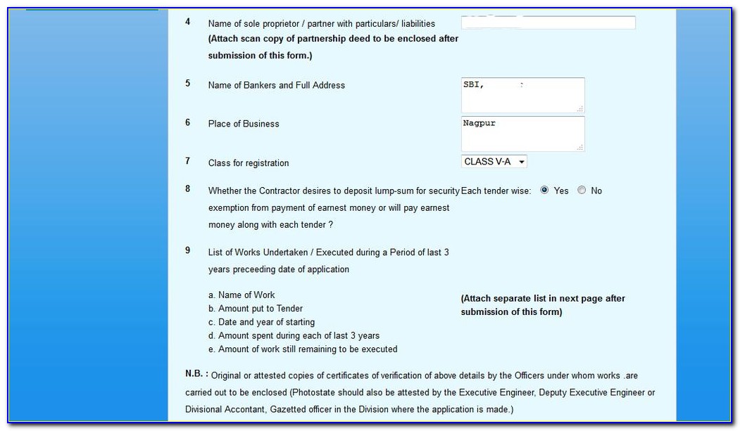Pwd Contractor Registration Form Haryana