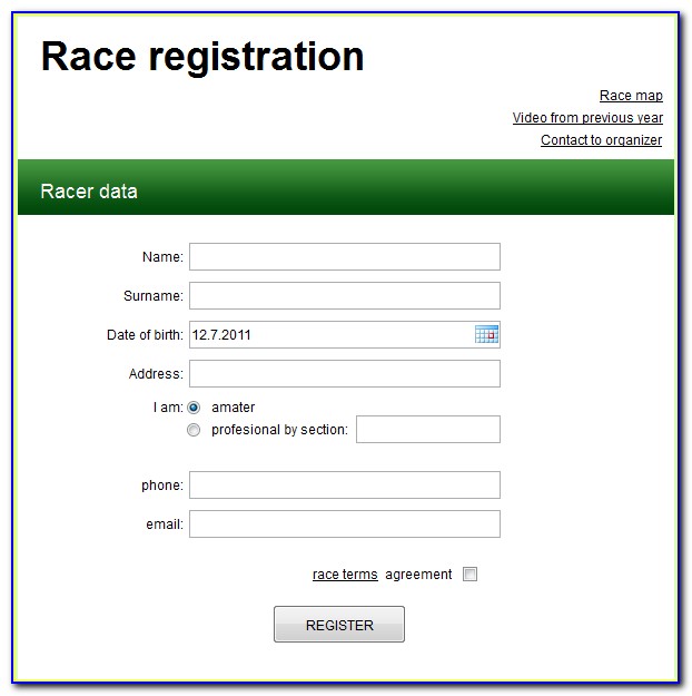 Registration Form In Html With Validation Template Free Download