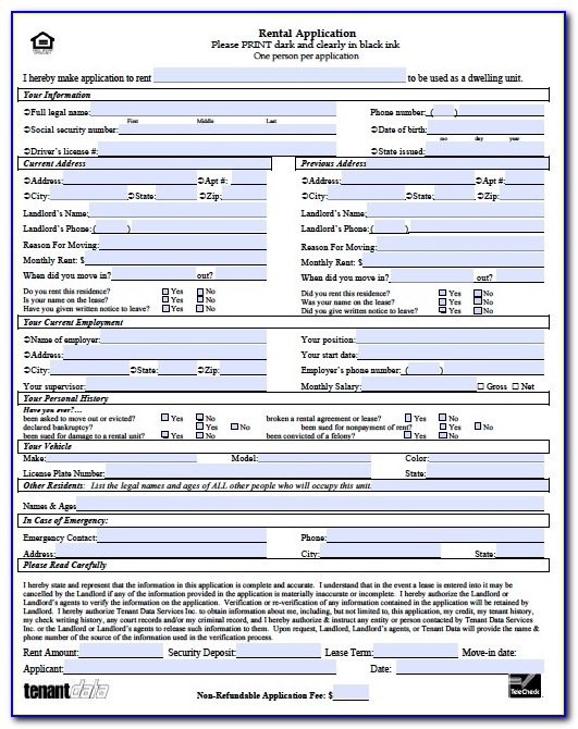 Free Kansas Rental Application Form Pdf Template