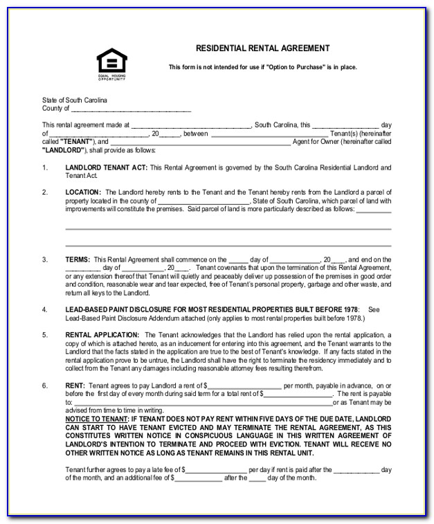 Residential Lease Renewal Form Free