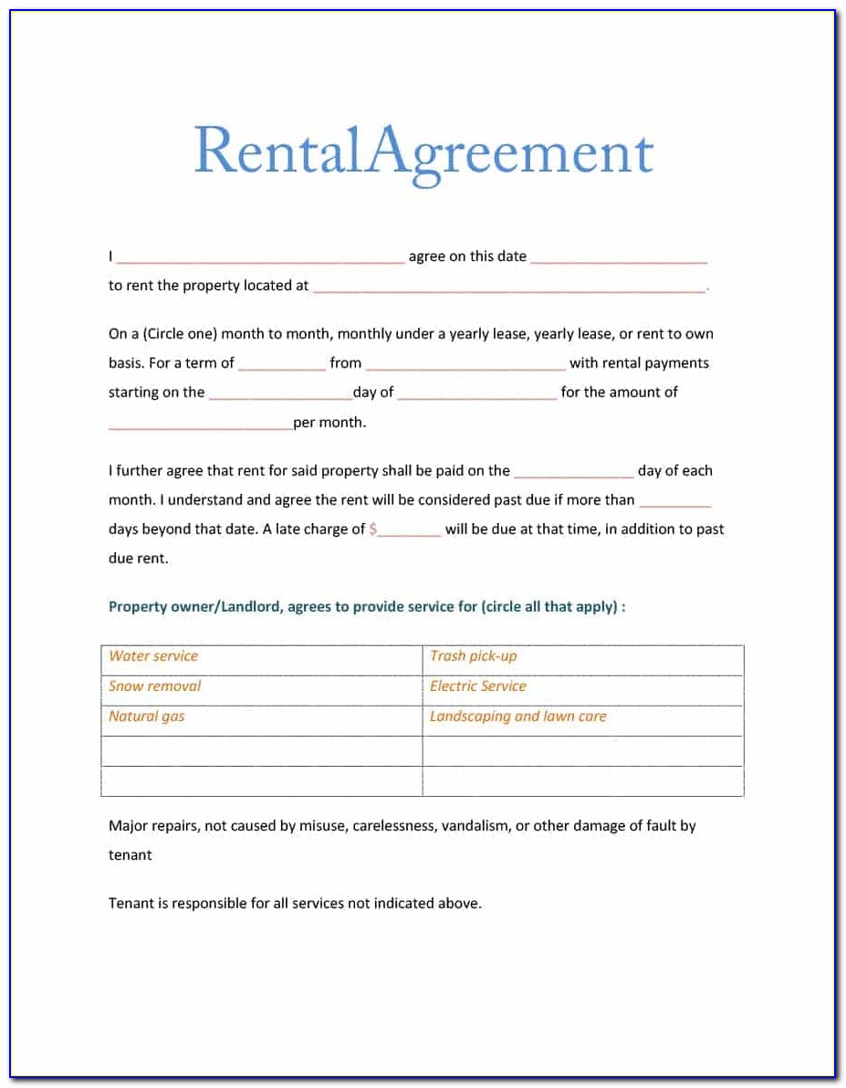Room Rent Agreement Format In Mumbai
