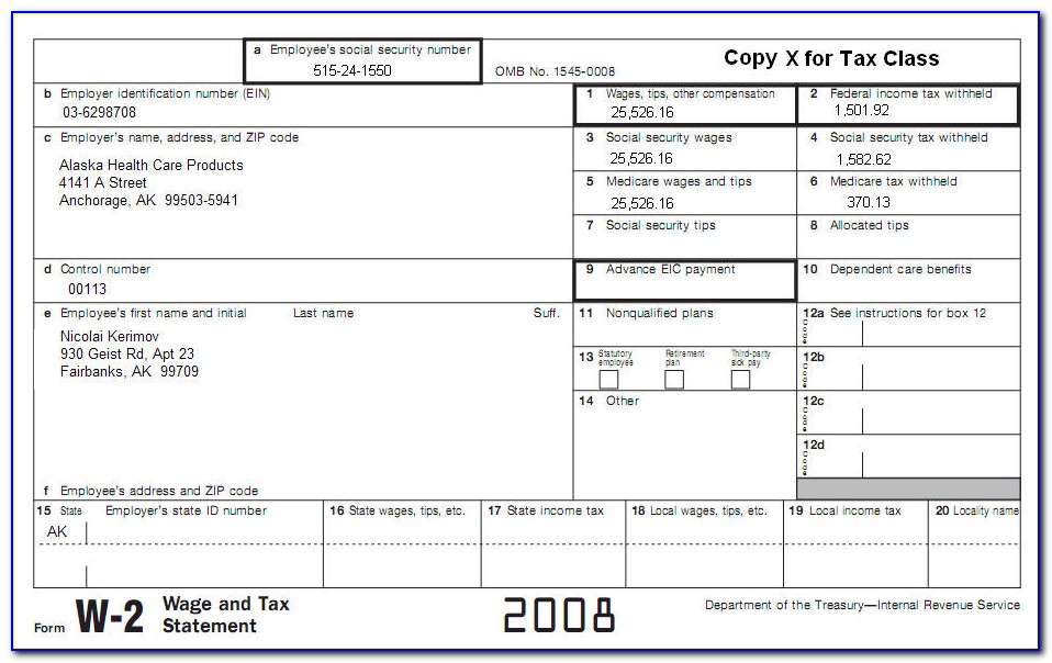 Sample 1098 Mortgage Interest Form