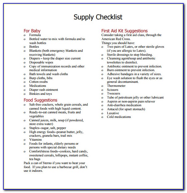 Sample Office Supplies Inventory Form