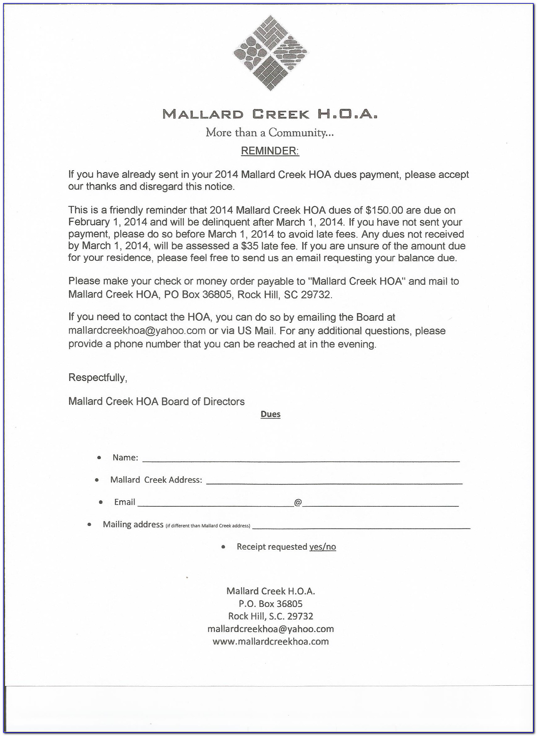Sample Proxy Form For Homeowners' Association