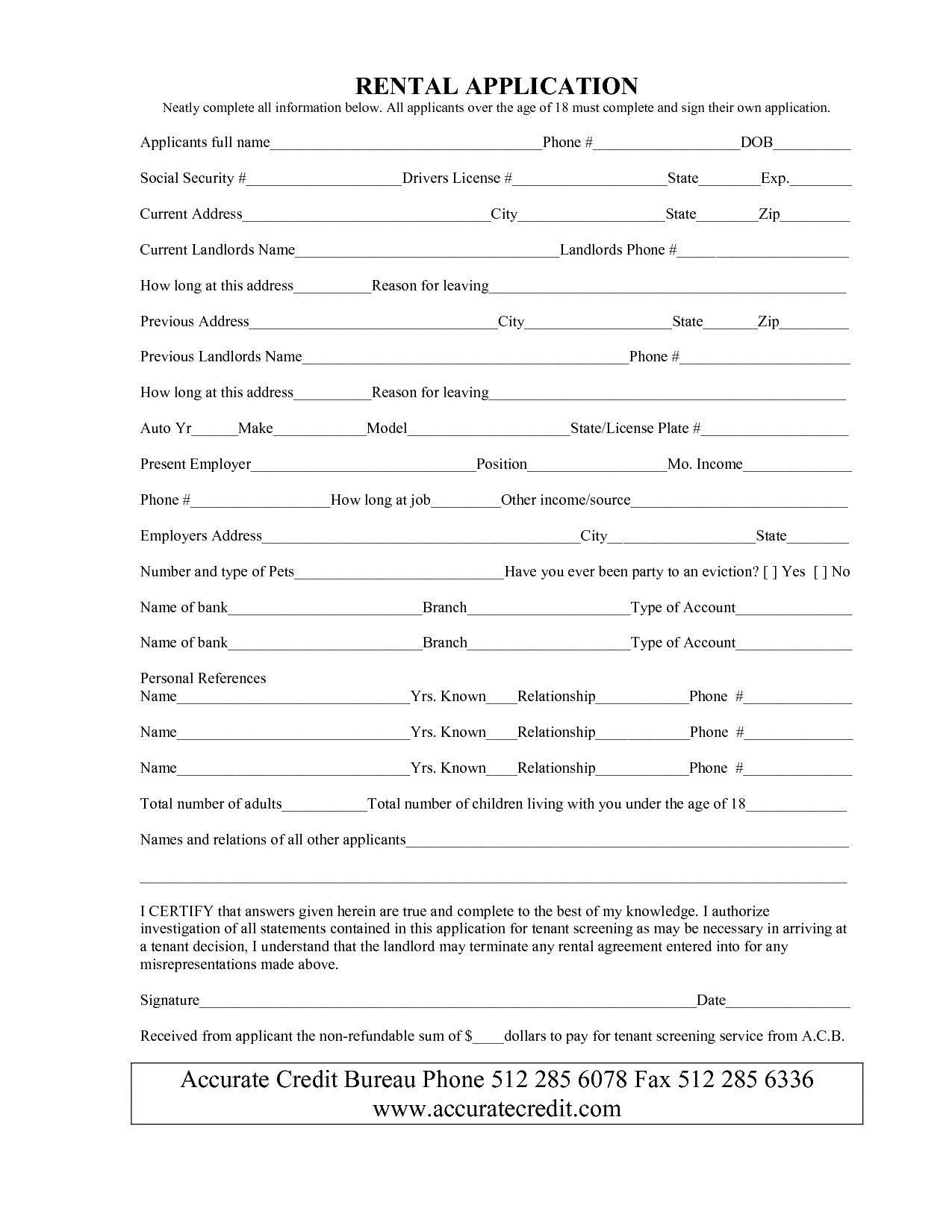 Simple Rental Lease Agreement Form Free