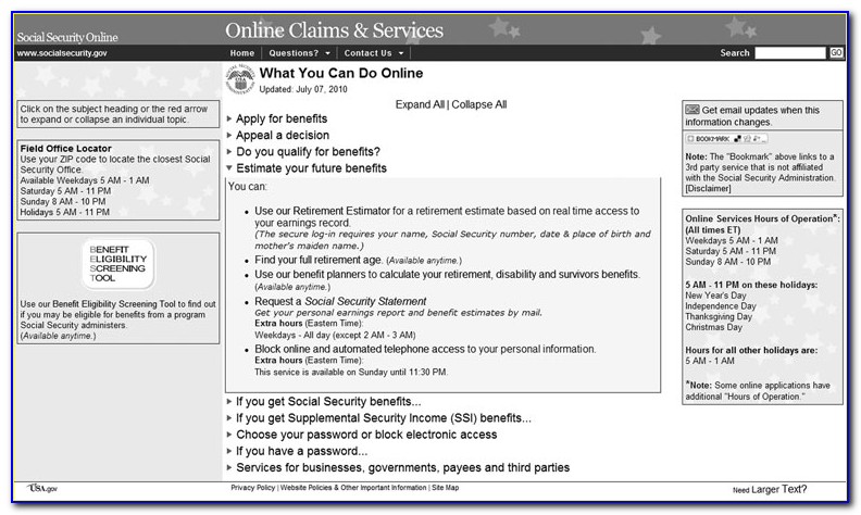 Socialsecurity Gov Onlineservices Forms