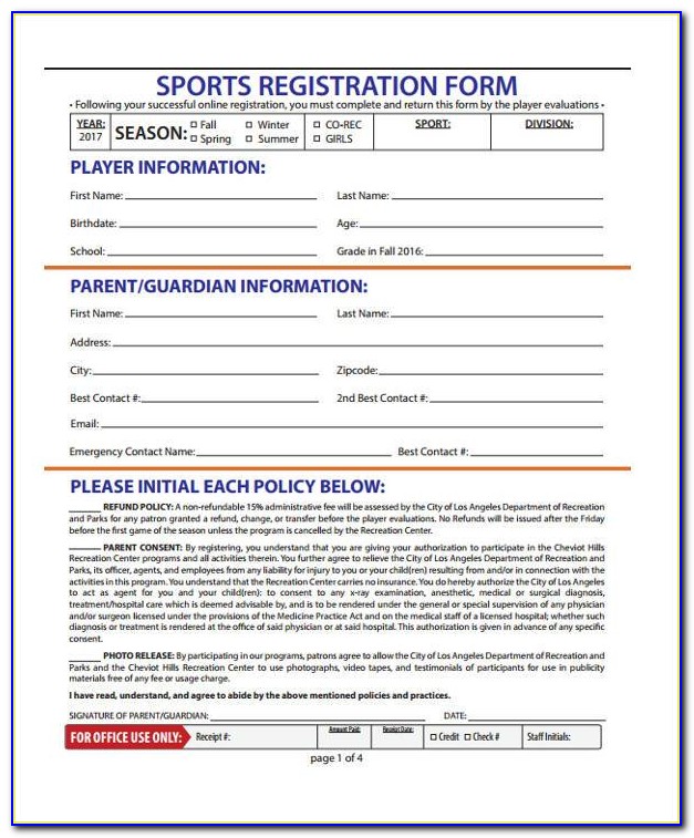 Softball Tryout Registration Form Template Form Resume Examples 