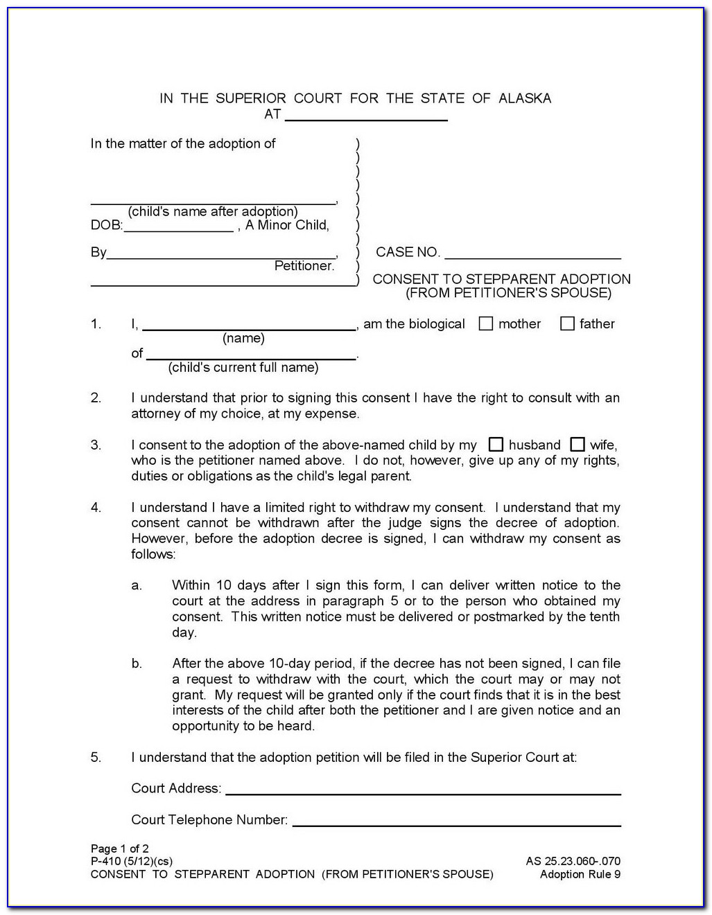 State Of Texas Stepparent Adoption Forms Form Resume Examples 