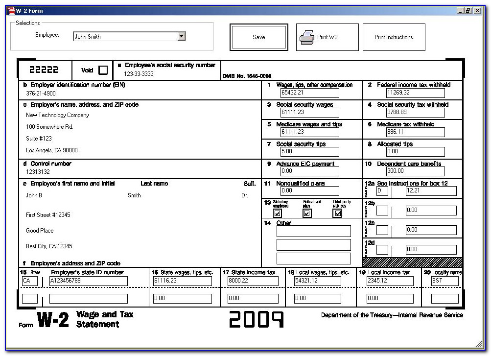 Tax Forms W2 And 1099