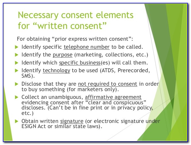 Tcpa Consent Disclosure Form