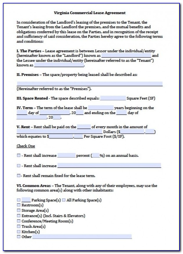 Texas Commercial Lease Form Pdf