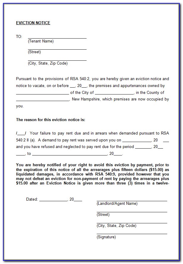 Texas Notice To Evict Form