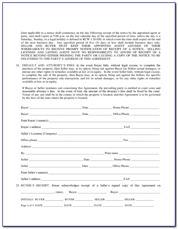 Texas Real Estate Earnest Money Contract Form