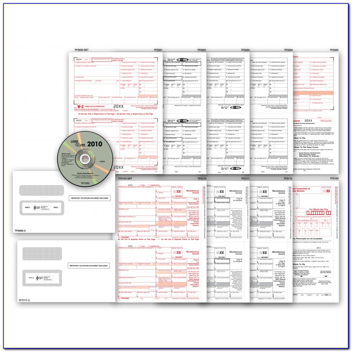 Tops 1099 Misc Tax Form Kit With Software