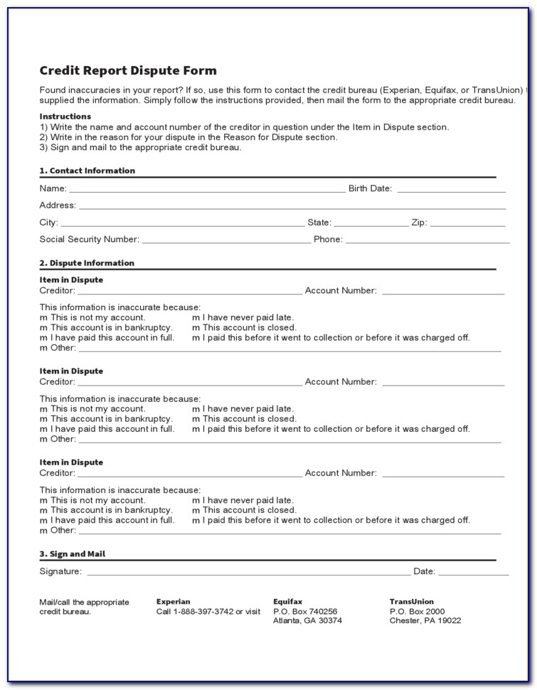 Transunion Annual Credit Report Request Form