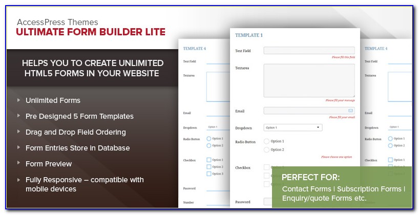 Ultimate Form Builder Lite Documentation