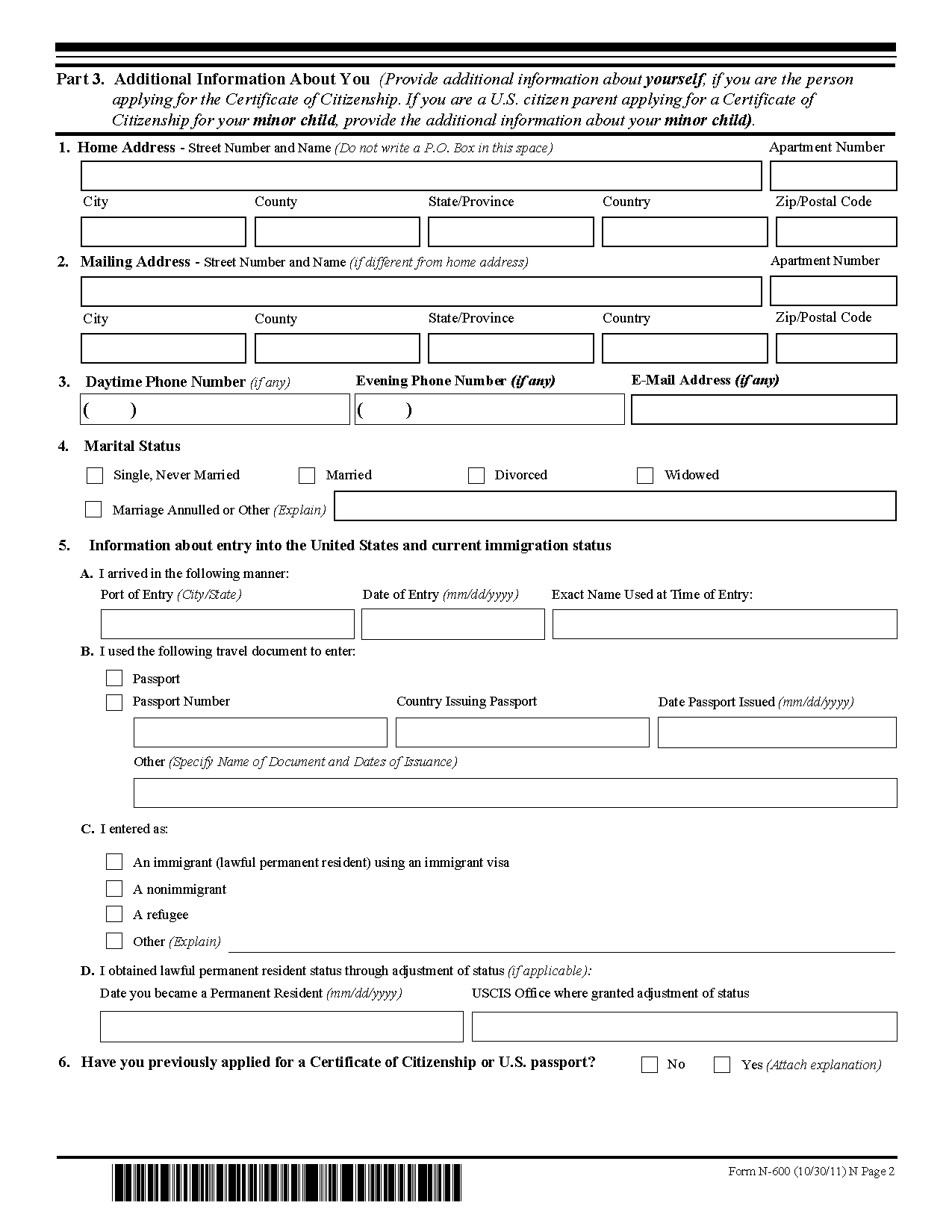citizenship application n 400