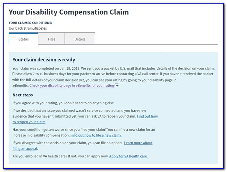 Va Disability Claim Form 29 4125