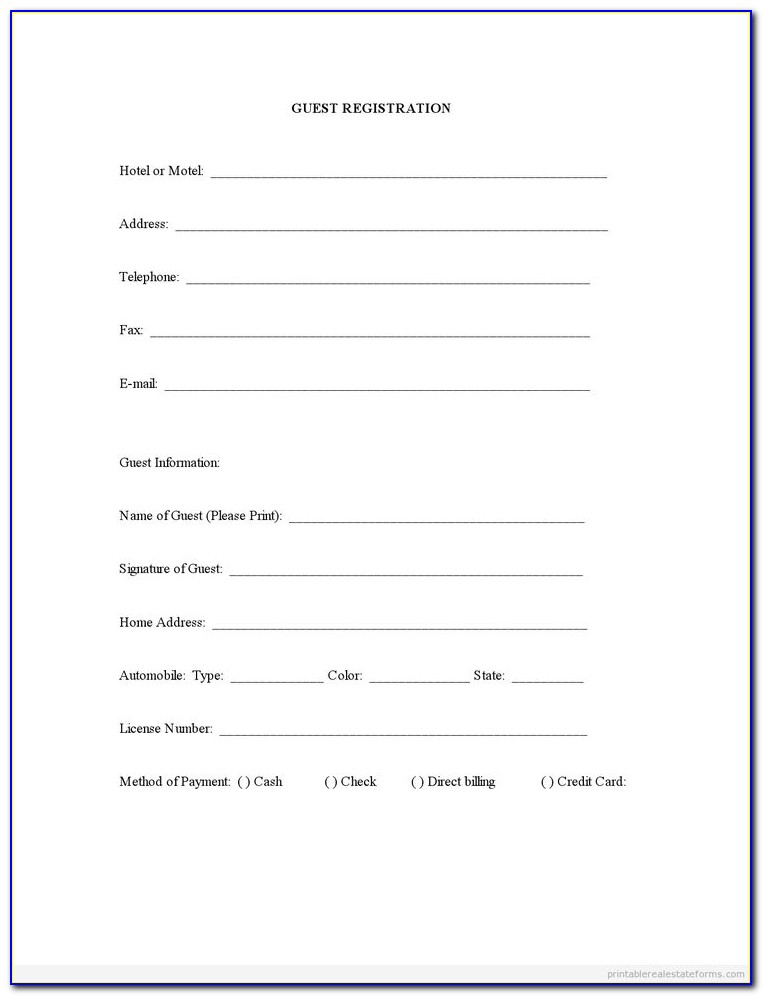 Vbs Printable Registration Forms