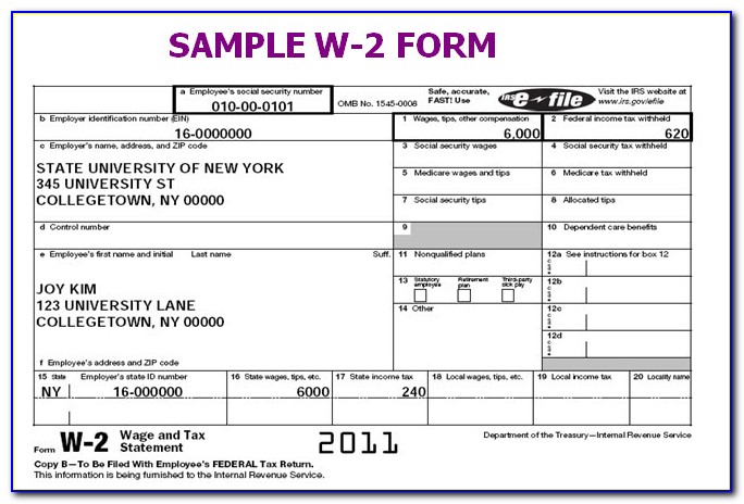 W2 Tax Form 2018