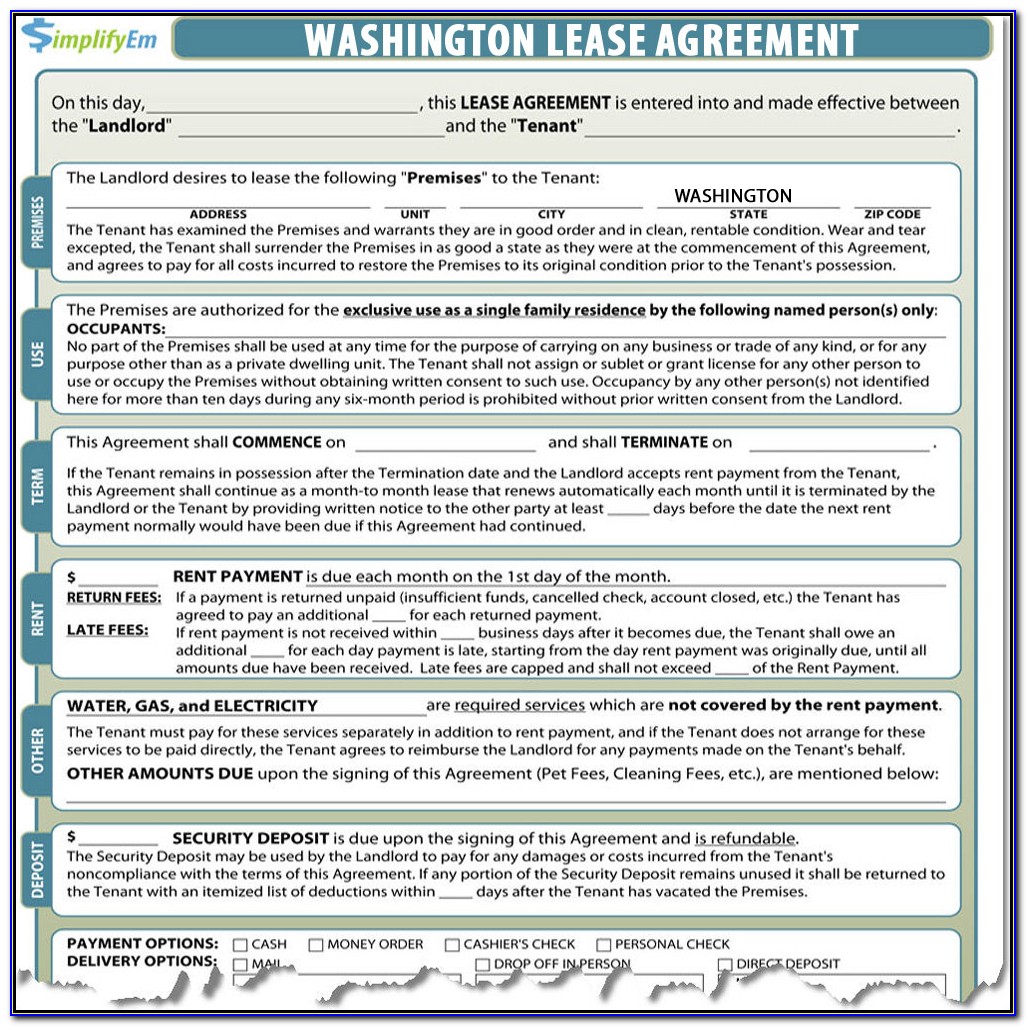 Washington State Tenant Application Forms