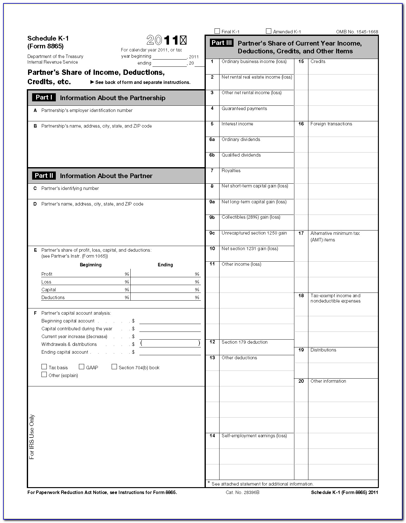 What Is A K1 Form For The Irs