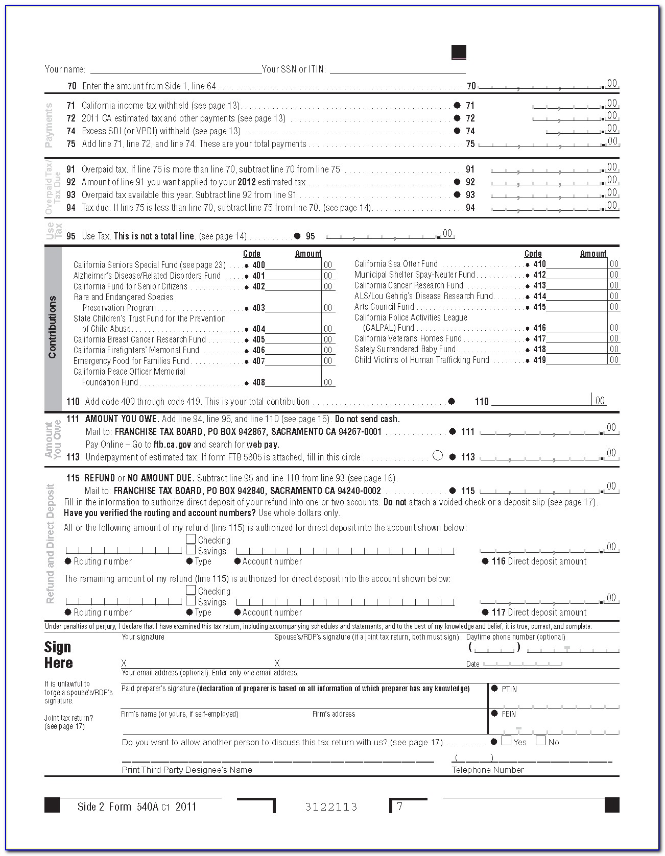 2014 Tax Return Form 1040ez