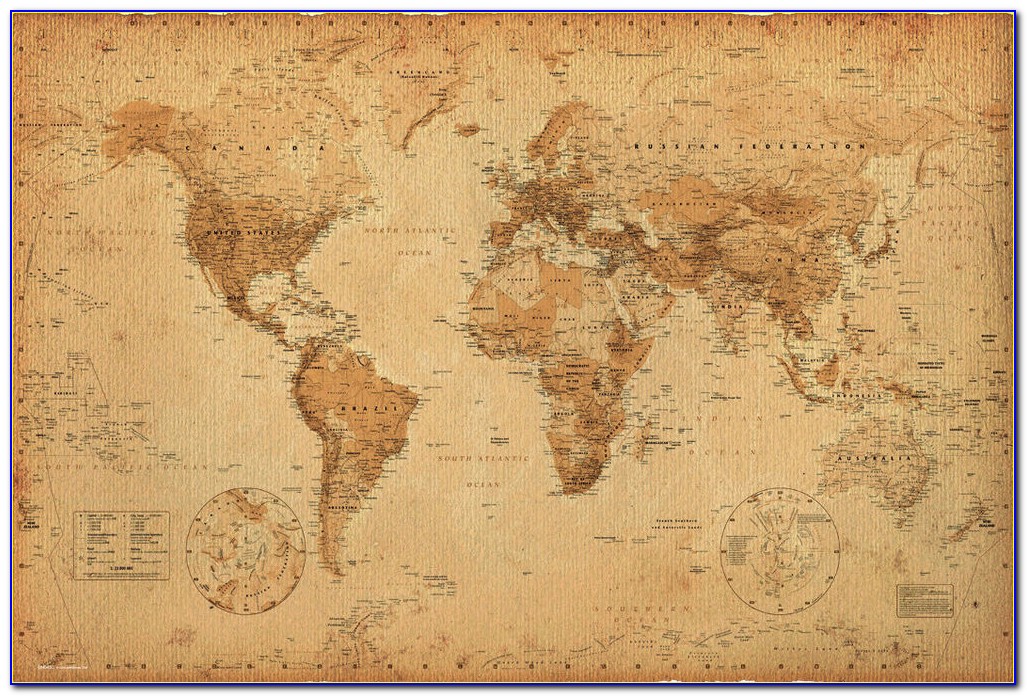 24x36 World Map Poster