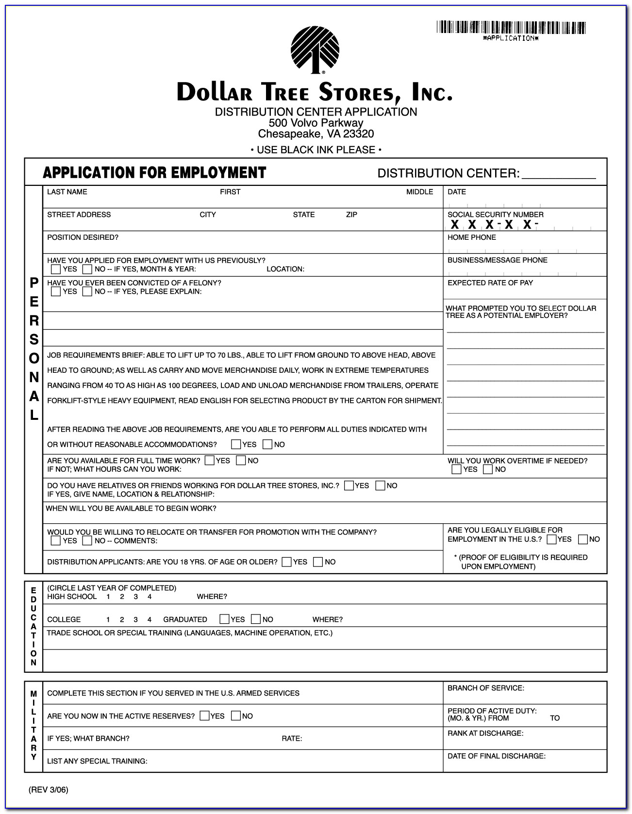 99 Cent Store Online Application Form