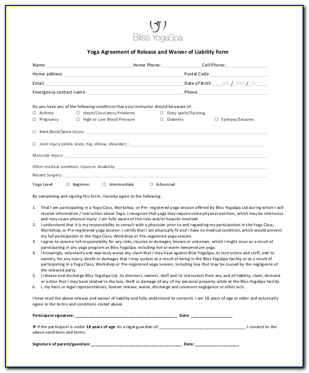 Aarp Medicare Waiver Of Liability Form