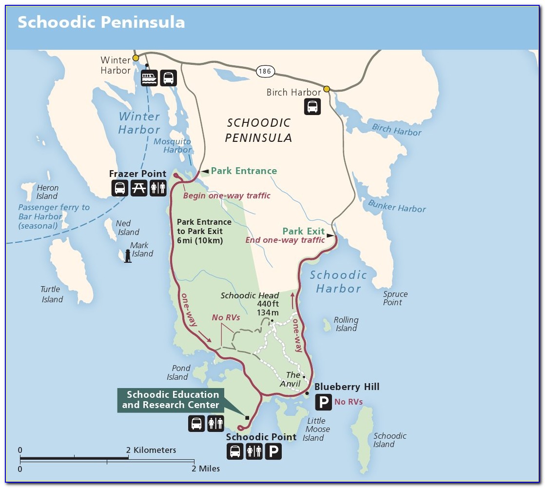 Acadia National Park Carriage Trail Map