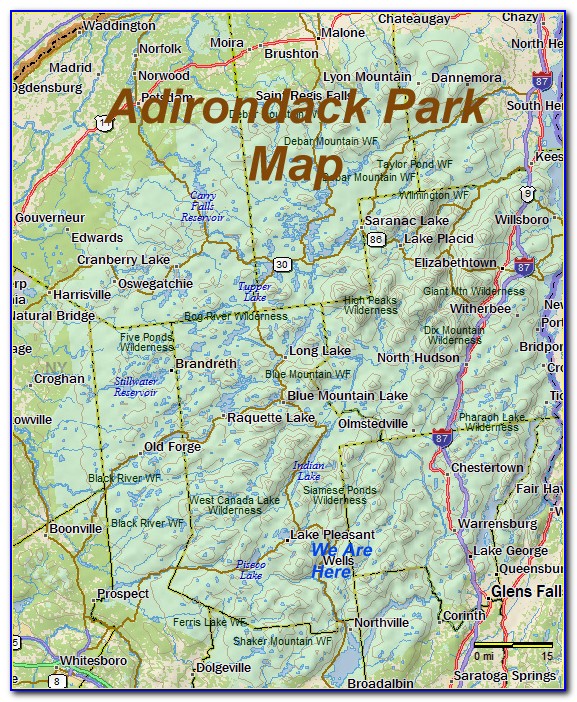Adirondack Mountain Club High Peaks Map