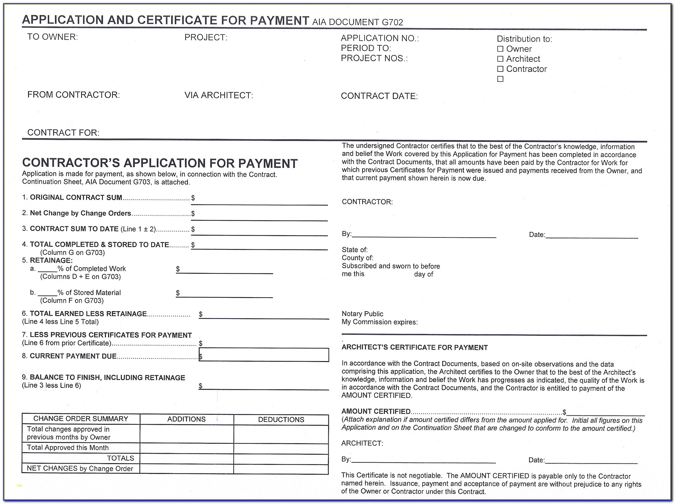 Aia Contract Template Unique Aia Form G702 Free Download