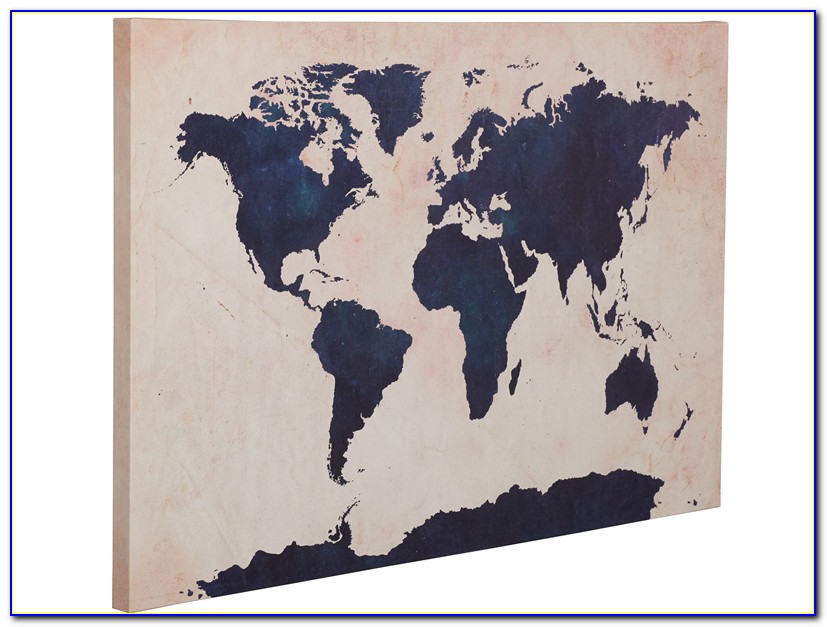 Antique Style World Map Canvas