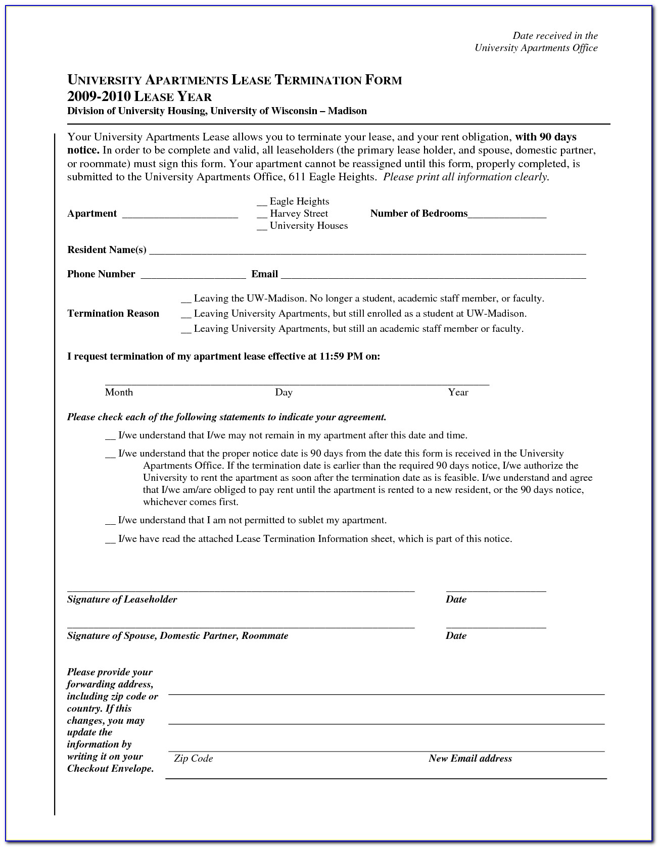 Apartment Leasing Contract Sample