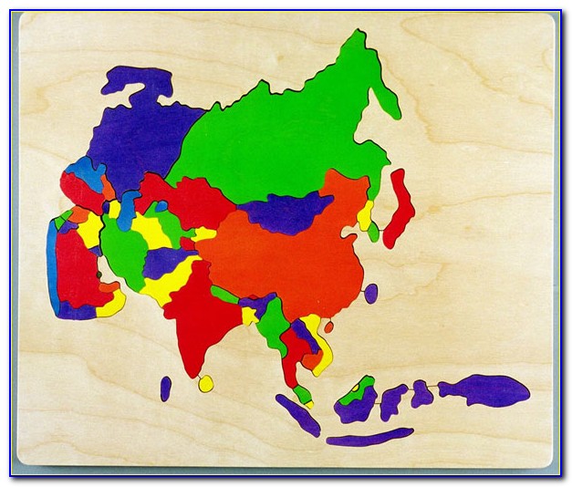 Asia Map Puzzle Photo