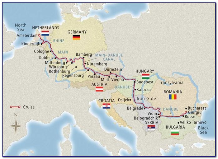 Avalon Danube River Cruise Map