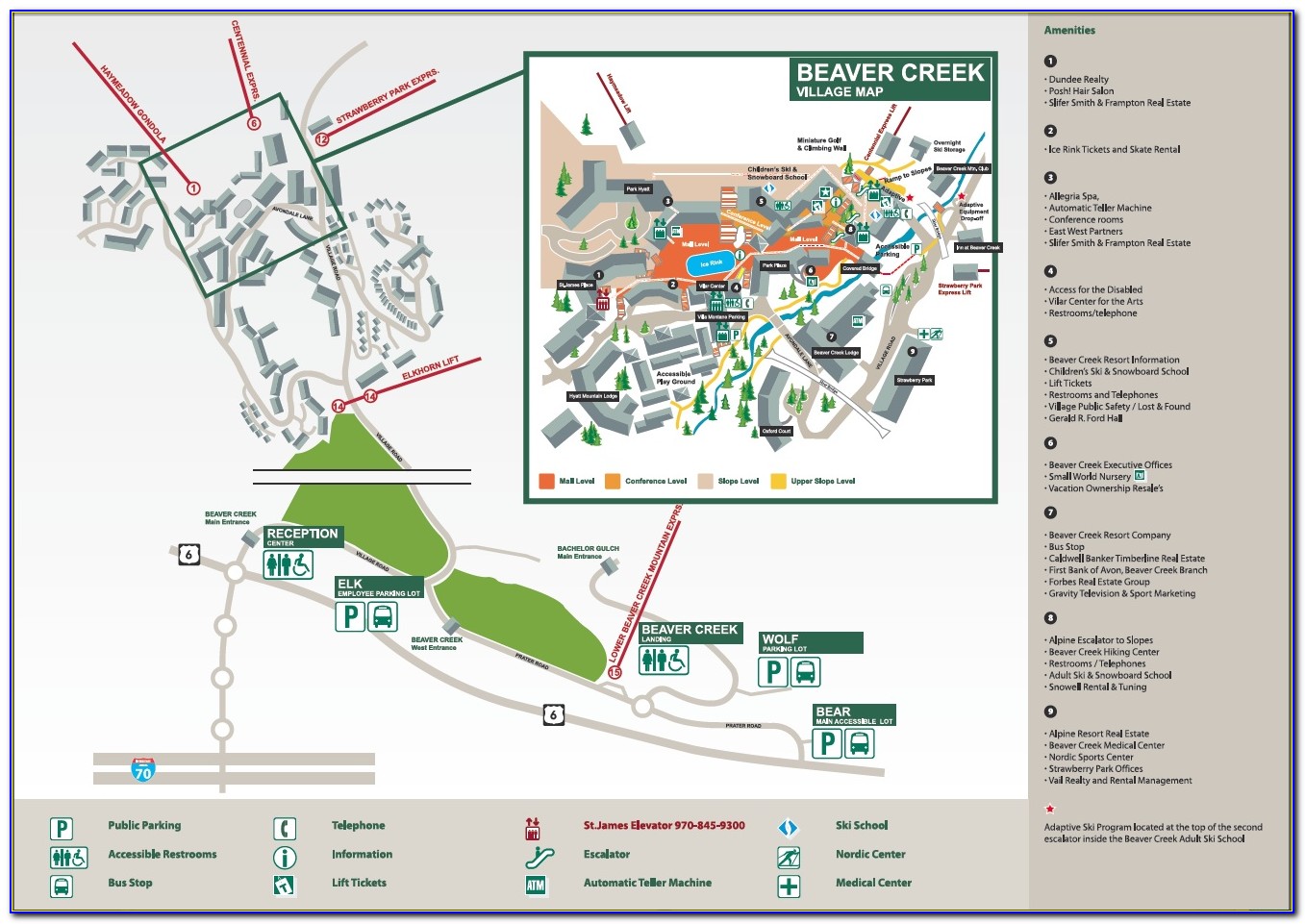 Beaver Creek Hotel Map