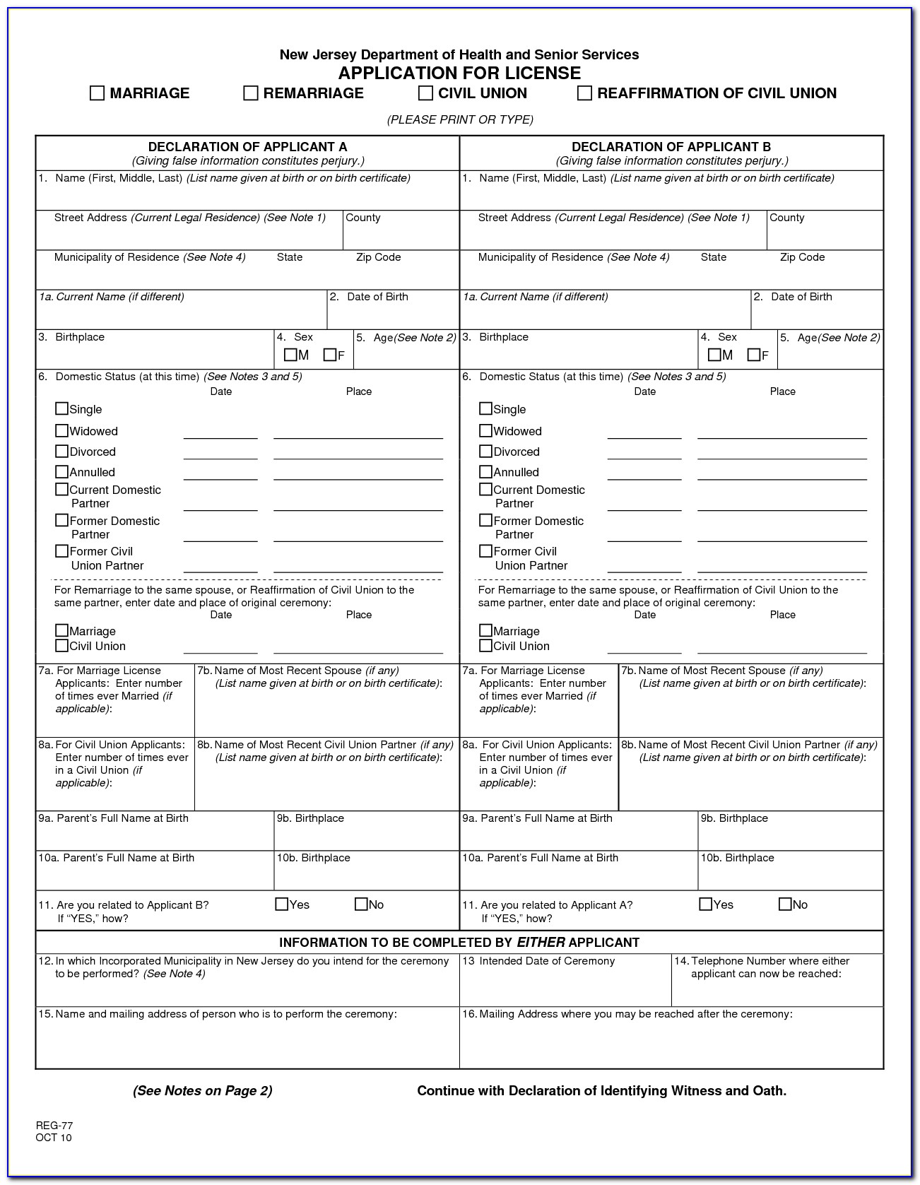 Belize Birth Certificate Application Form Download