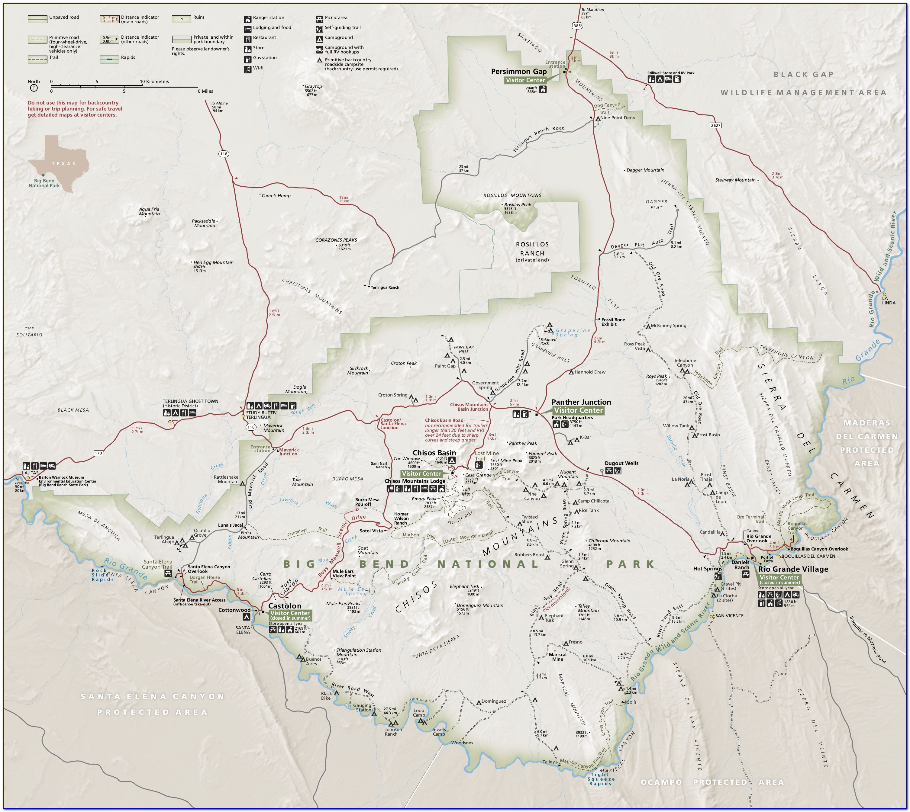 Big Bend National Park Lost Mine Trail Map