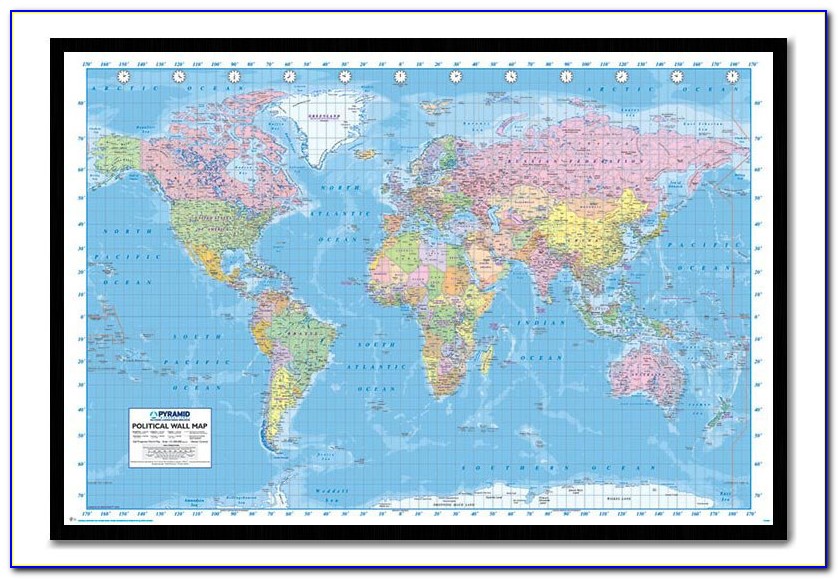 Big World Map Pinboard