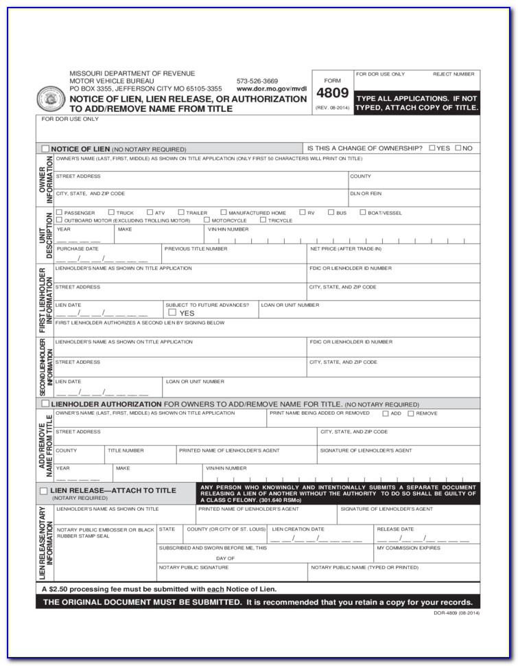 Blank Lien Waiver Form Mn